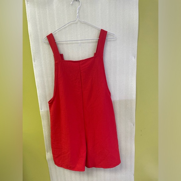 Dresses & Skirts - Summer Women's Casual Rompers Knot Front Pocket Patched Overall Romper Medium